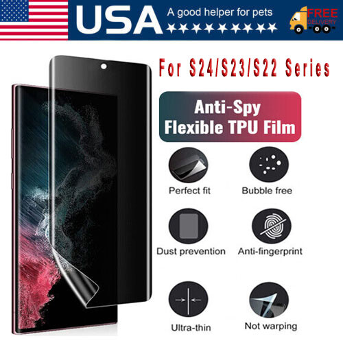 Matte Anti-Spy Privacy Hydrogel Screen Protector For Samsung S24 Ultra S24 S24+