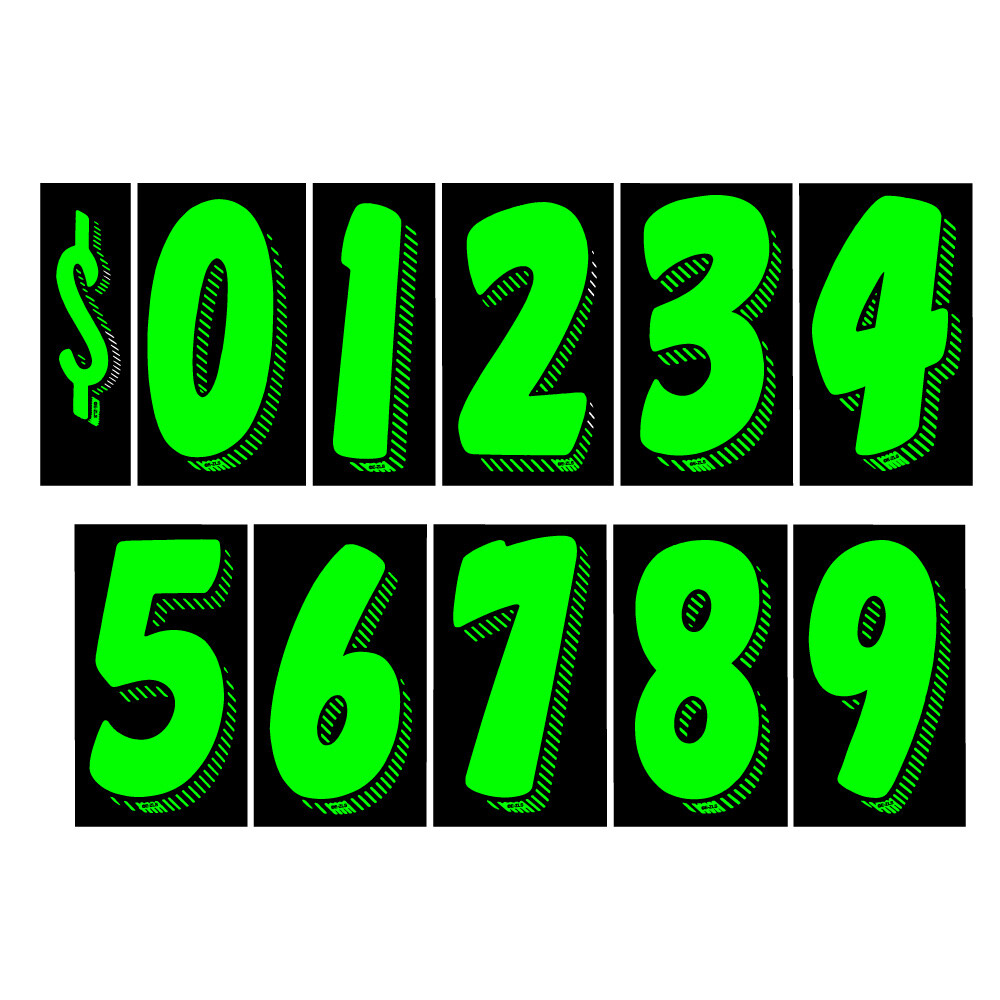 Car Dealer Windshield Pricing Numbers 11 Dozen 7.5" Vinyl Stickers Dealership