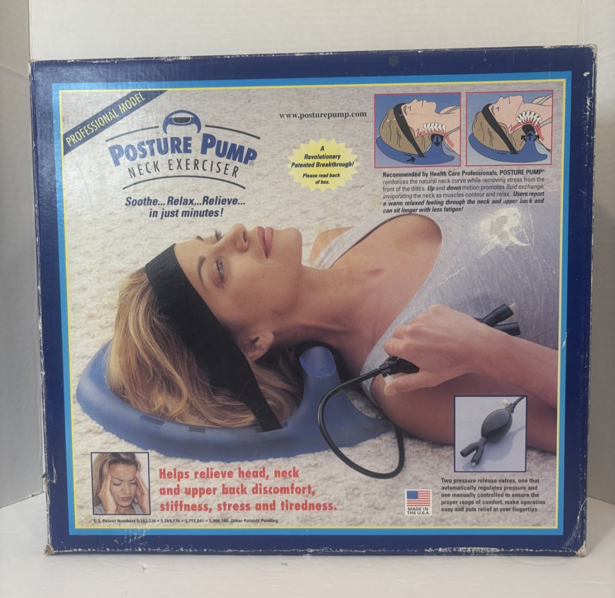 Posture Pump Professional Model 1000 Neck Exerciser with Head & Chin Strap