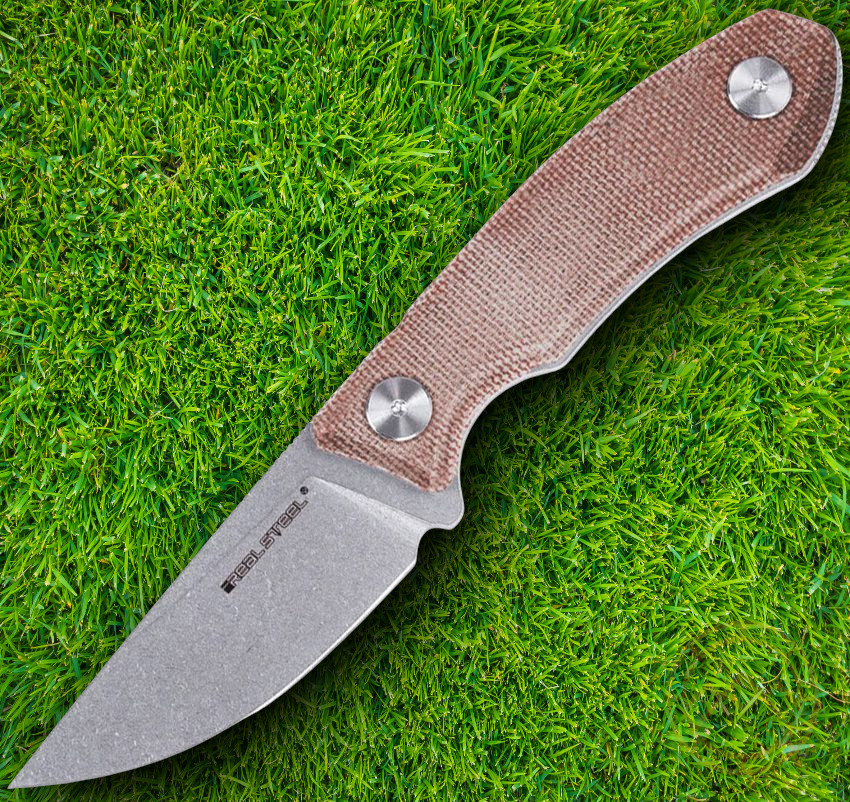 Real Steel Receptor Fixed Knife 3.13" 14C28N Sandvik Steel Blade Micarta Handle