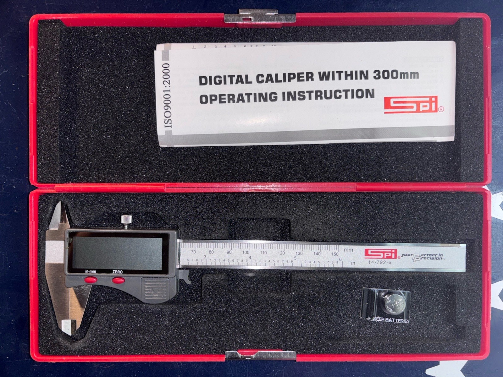 SPI 6” BIG SCREEN Electronic Digital Inside Outside Machinist Caliper   14-792-6