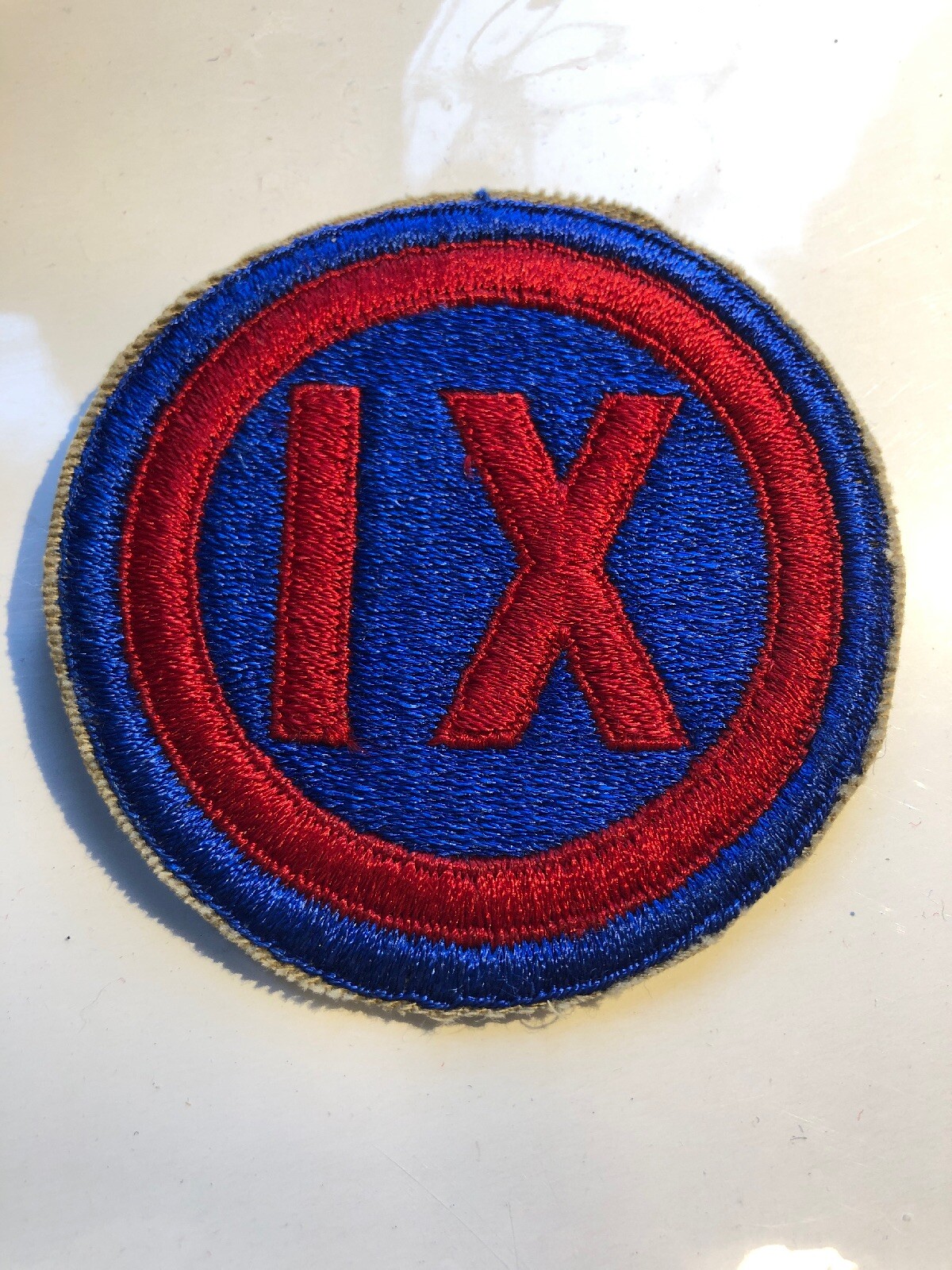 Vtg WWII USAAF US Army 9th Army IX ORIGINAL Patch