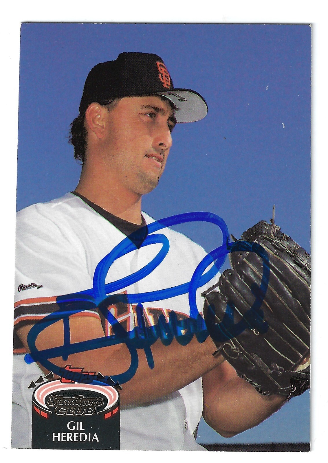 GIL HEREDIA SAN FRANCISCO GIANTS SIGNED CARD OAKLAND A'S TEXAS RANGERS EXPOS