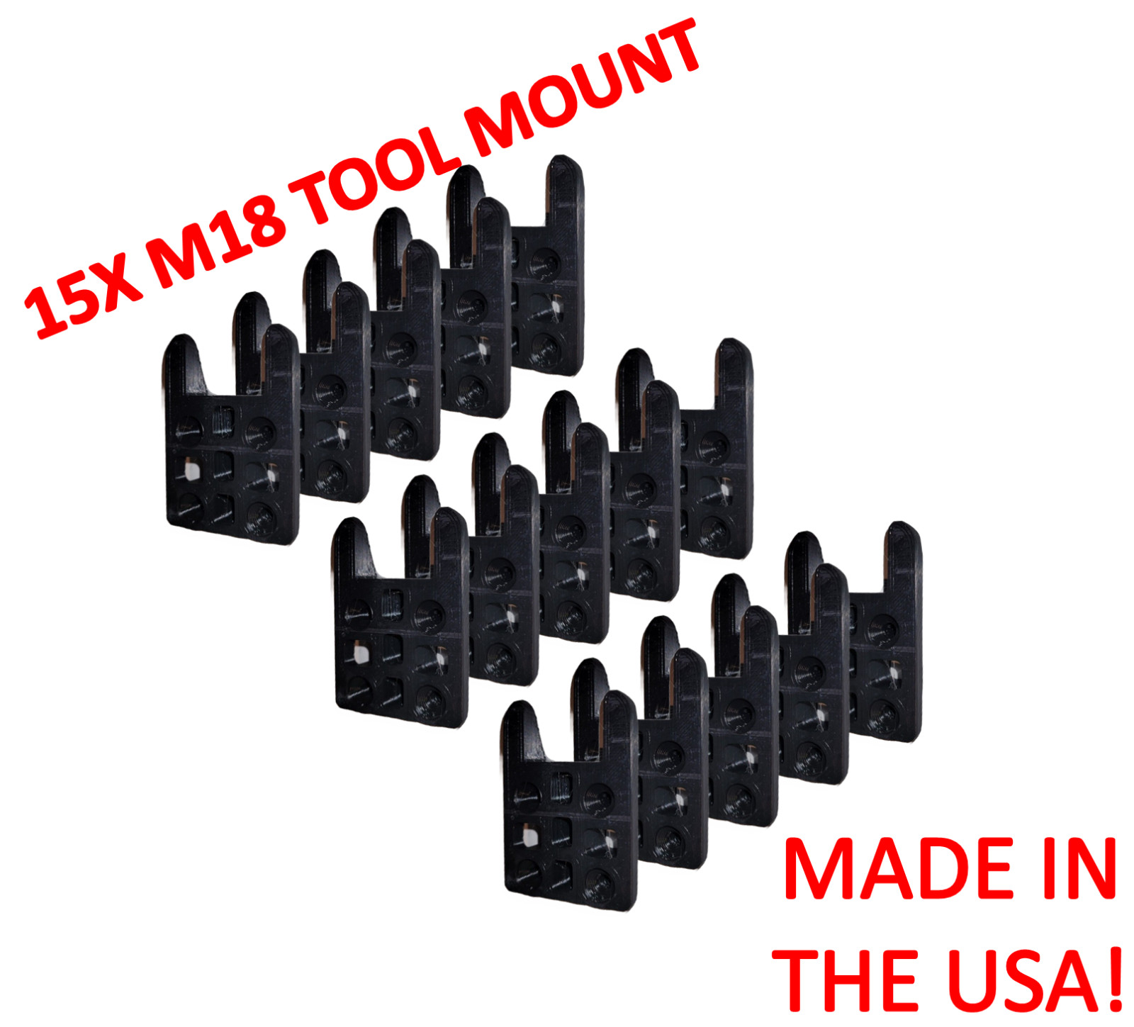 (15 Pack) Milwaukee M18 Tool Holder /Hangers/Mounts. HEAVY DUTY