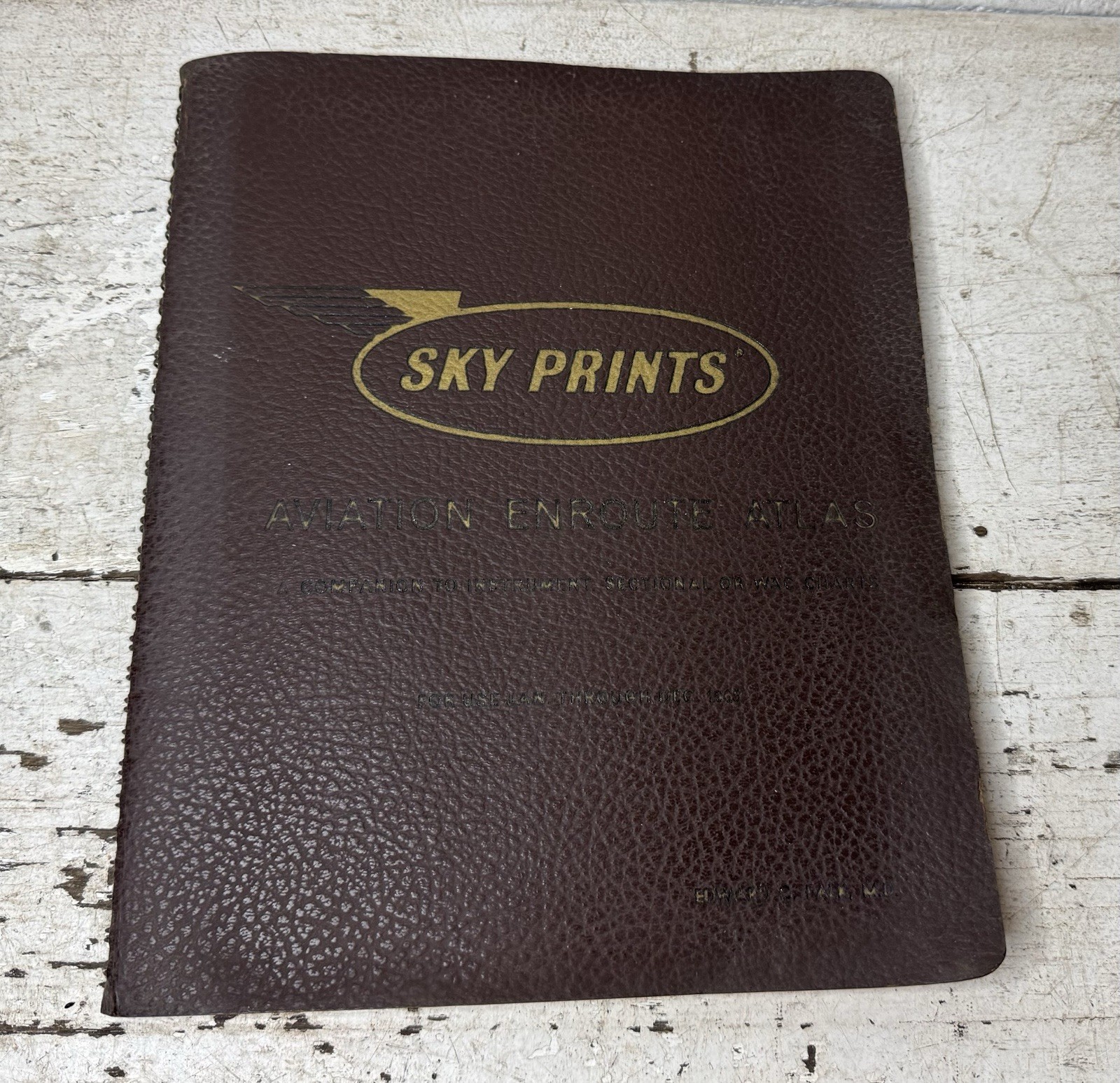 Vintage 1965 Sky Prints Inc Aviation Enroute Atlas Book Maps Airplane