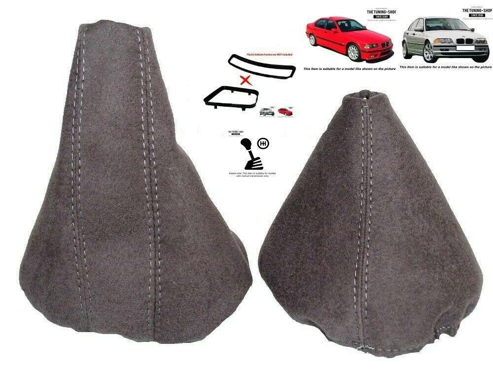 Gear & Handbrake Boot For Bmw E36 E46 1991-2005 Grey Suede