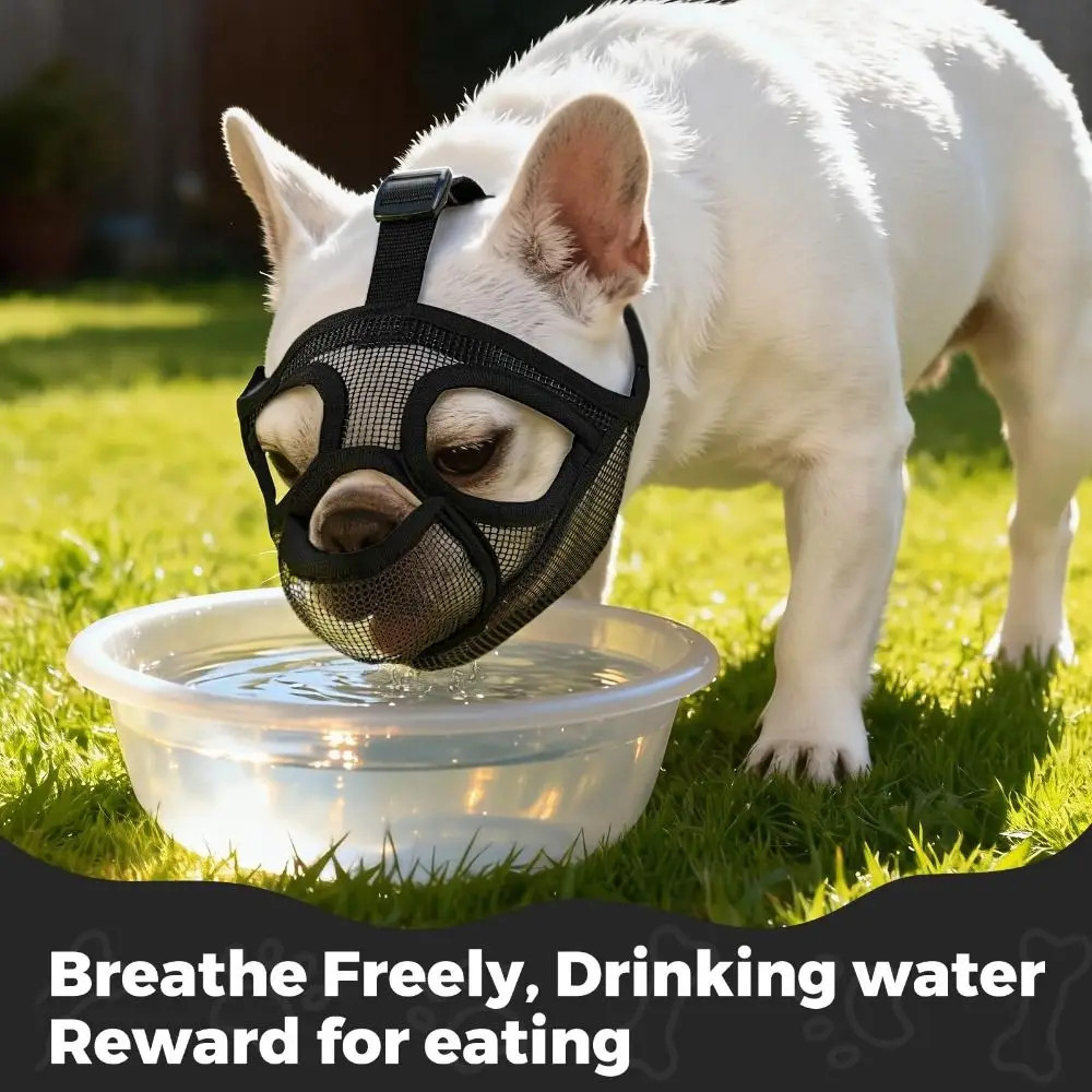 Universal Adjustable Pet Dog Mask Breathable Soft Mesh Bulldog Nti-barking.