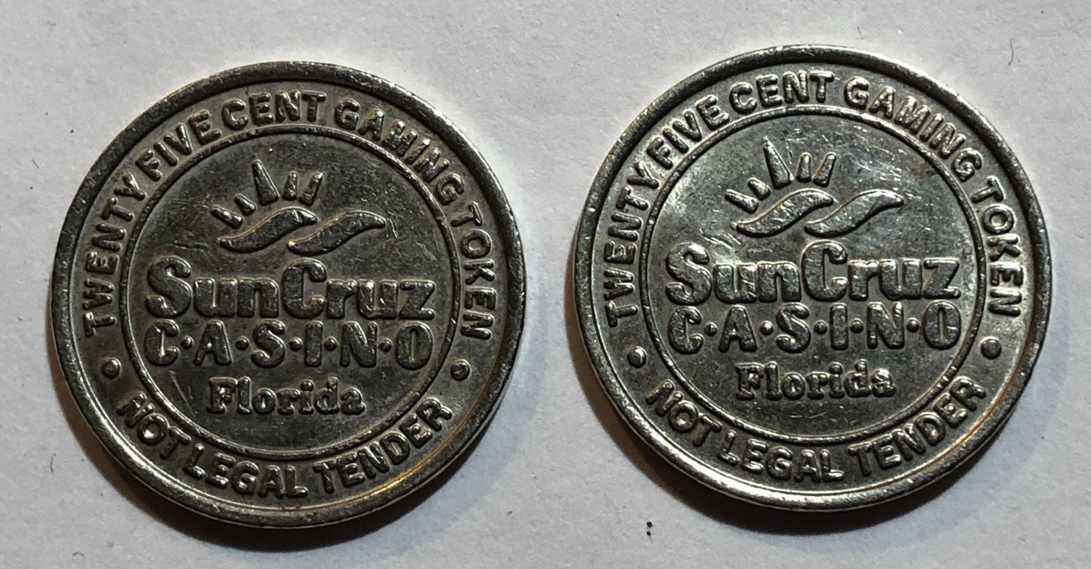 Sun Cruz Casino Florida Twenty Five Cent Gaming Token