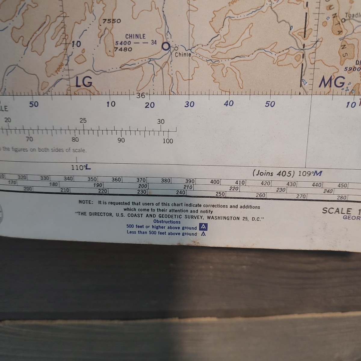 World Aeronautical Chart Map BRYCE CANYON 1953 USAF Edition 2 Sided