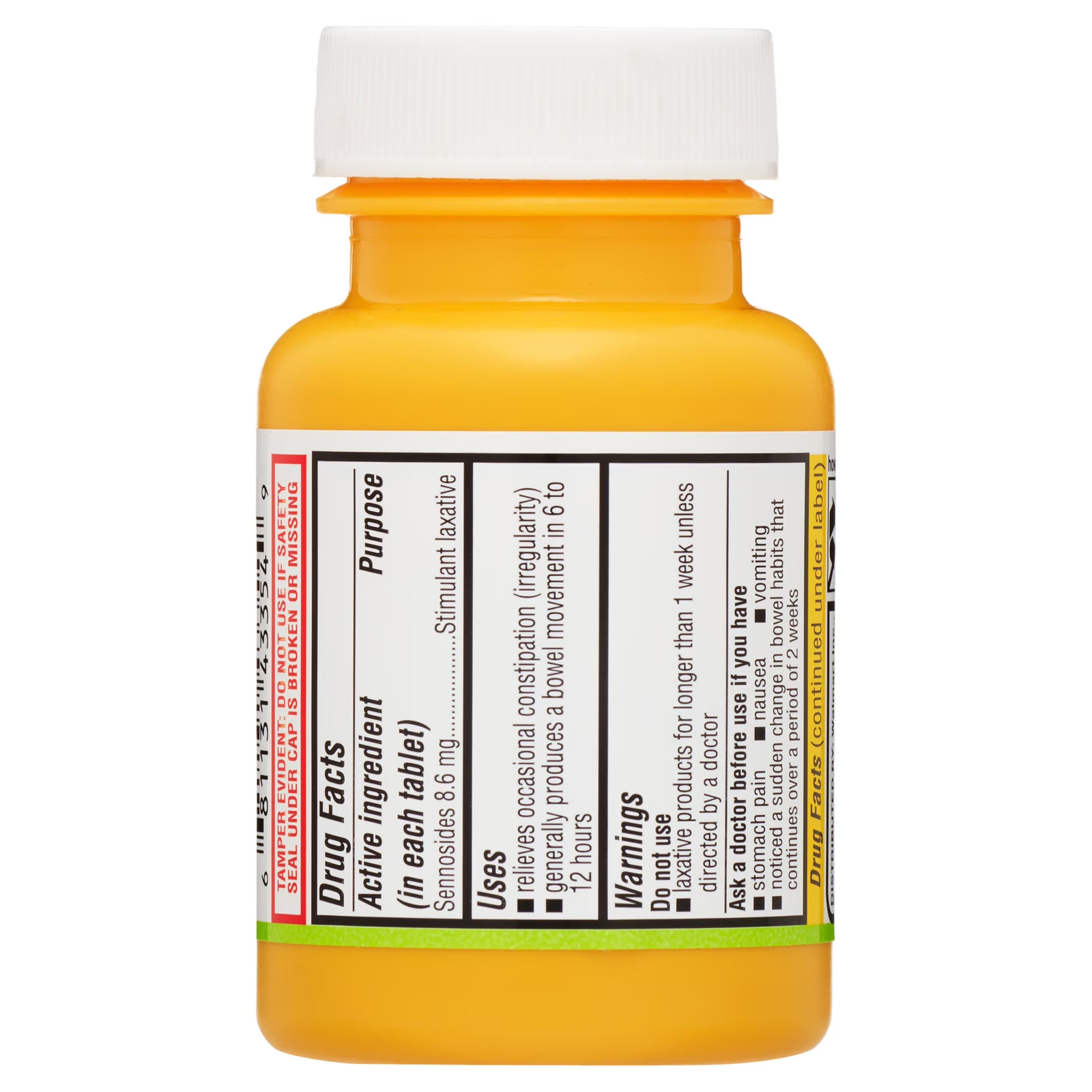 Natural Vegetable Laxative Sennosides 8.6 Mg Tablets, 100 Count