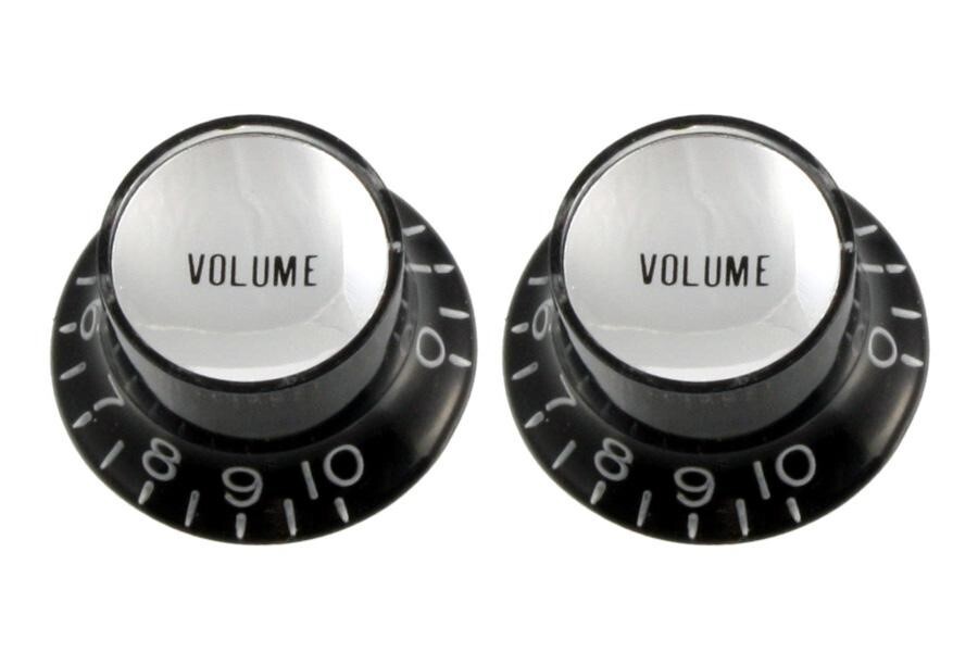 NEW - Set of 2 Volume Reflector Knobs For USA - BLACK
