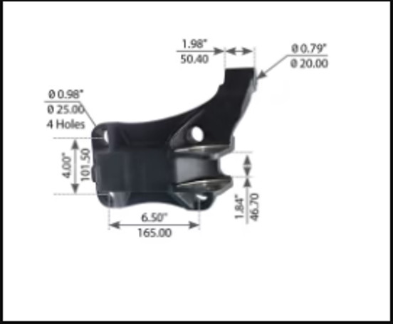 Freightliner U-Bolt Retainer Bottom Plate - LH - W/ Shock 3 Deg -- 11-24912-000