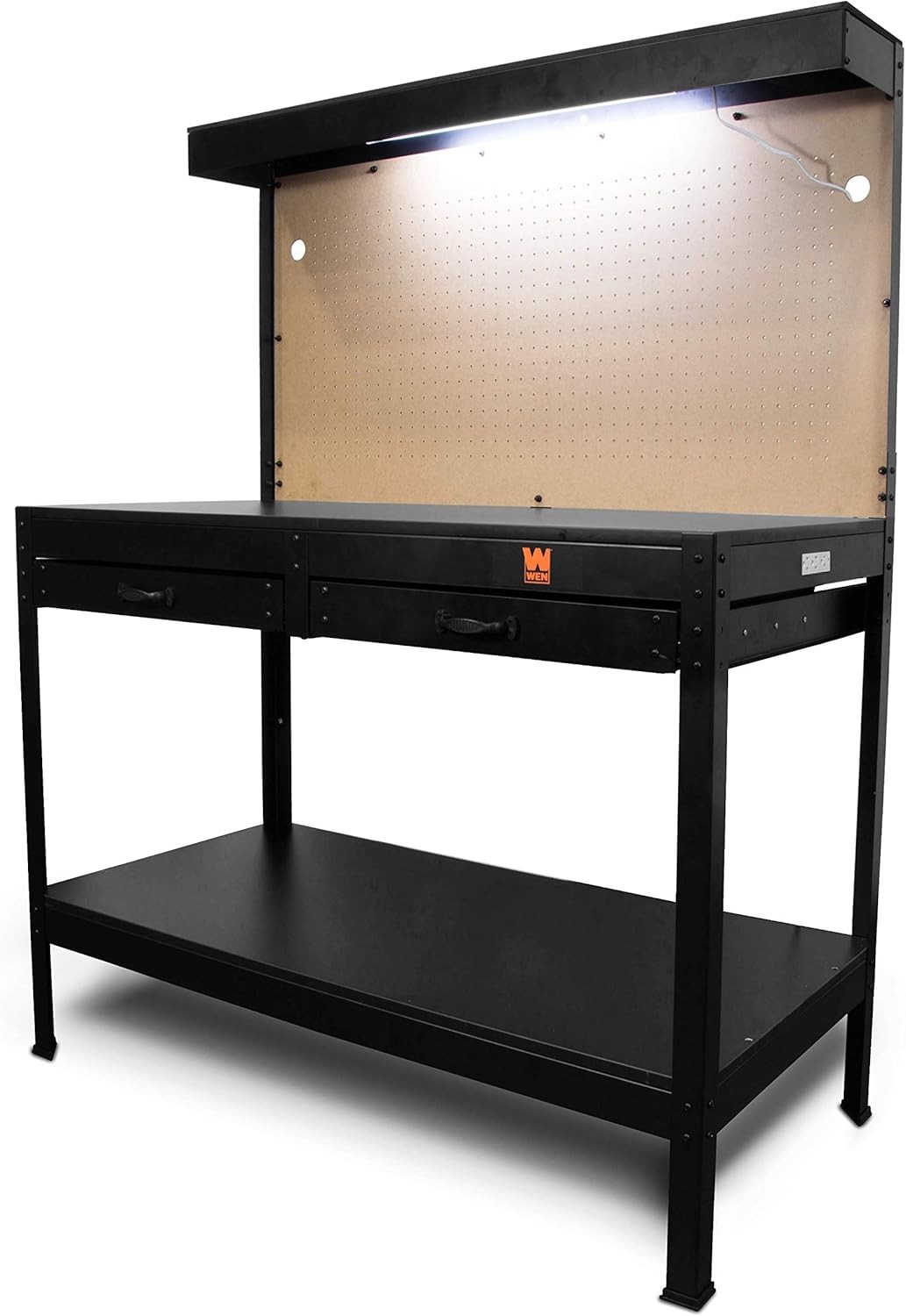 WB4723T 48-Inch Workbench W/ Power Outlets & Light Black