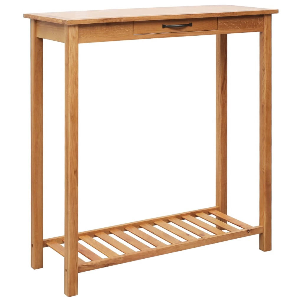 Bar Set Natural Brown Solid Oak Wood, MDF with Oak Veneer Standard