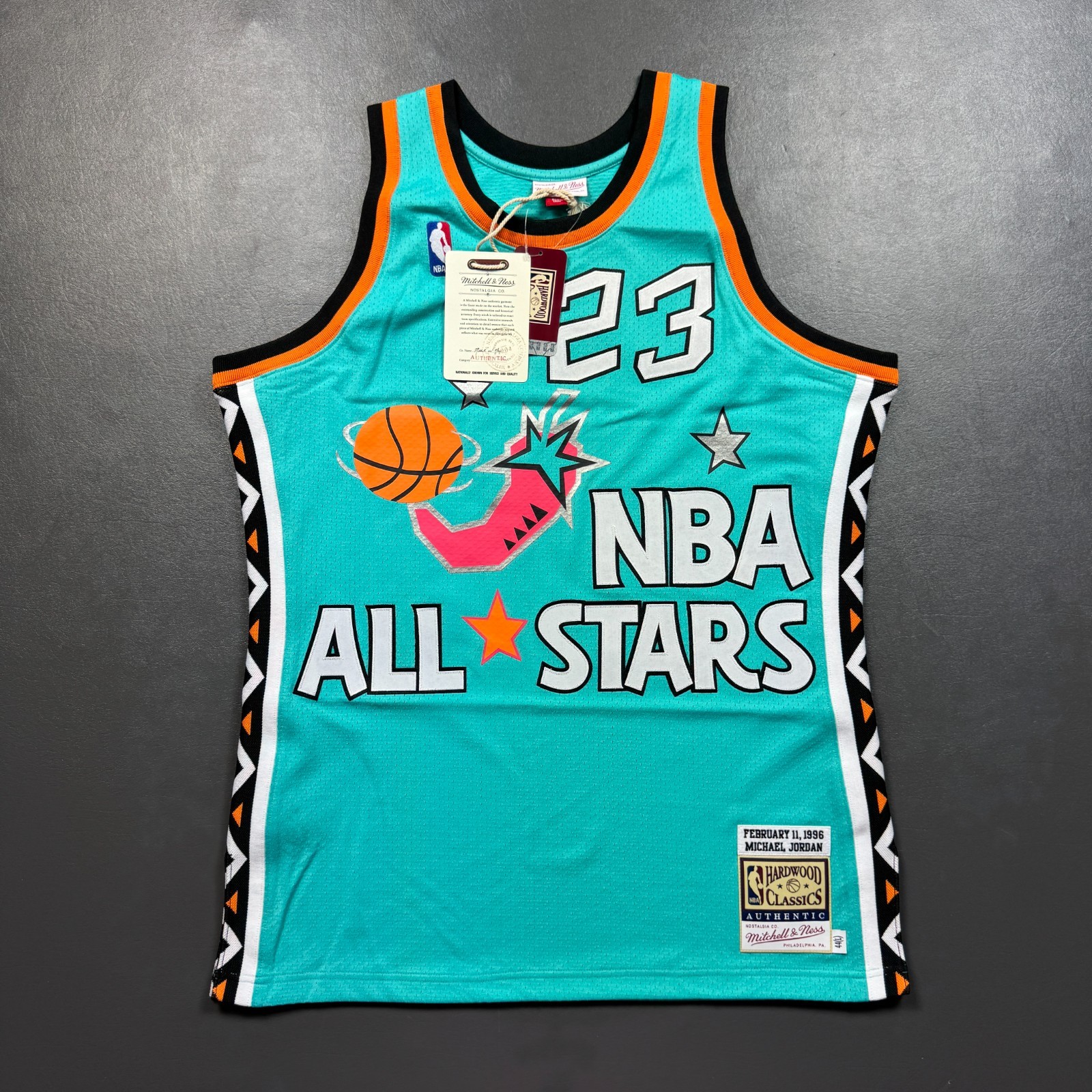 100% Authentic Michael Jordan Mitchell Ness 1996 All Star Game Jersey Size 44 L