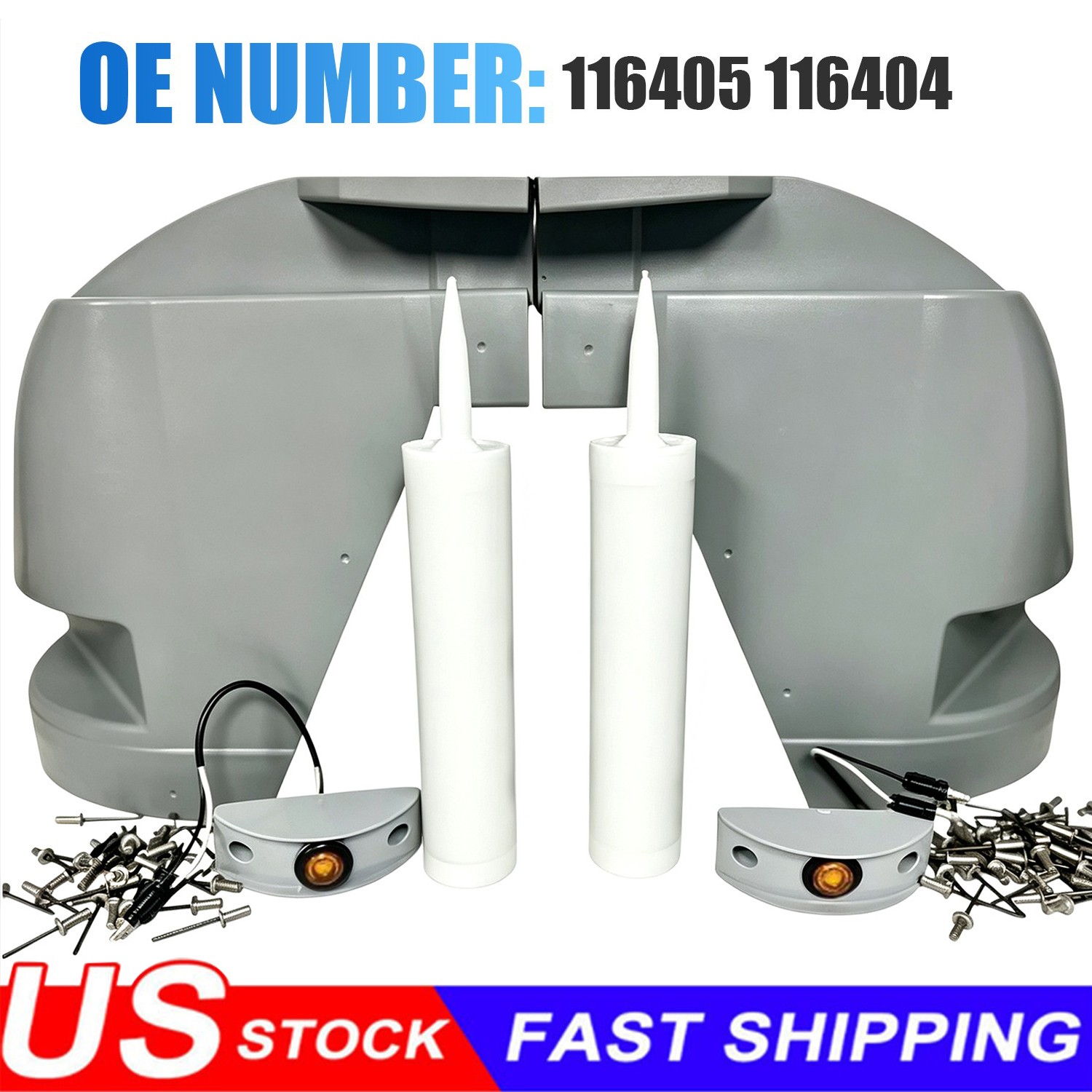 Complete Corner Cap Kit Replace for Supreme Truck Body 116404/116405