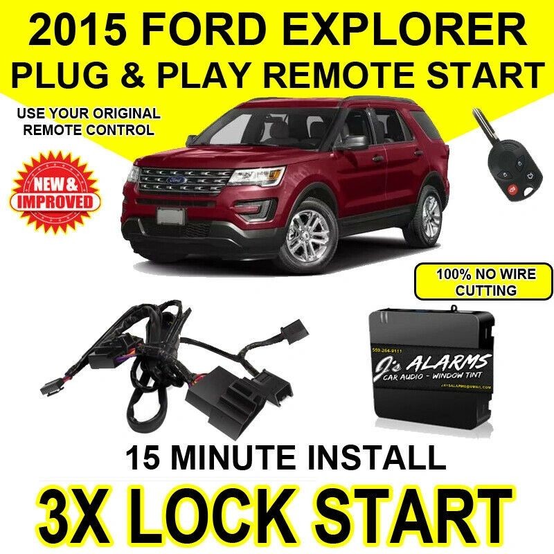 2015 Ford Explorer Remote Start Plug and Play Easy Install DIY 3X Lock FO1