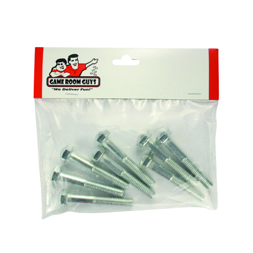 Pinball Machine Leg Bolts - Chrome - Set of 8