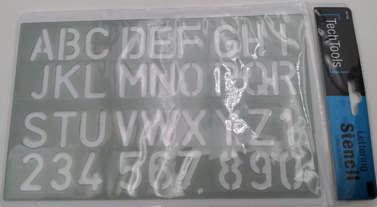 Tech Tools 954198 Lettering Stencils