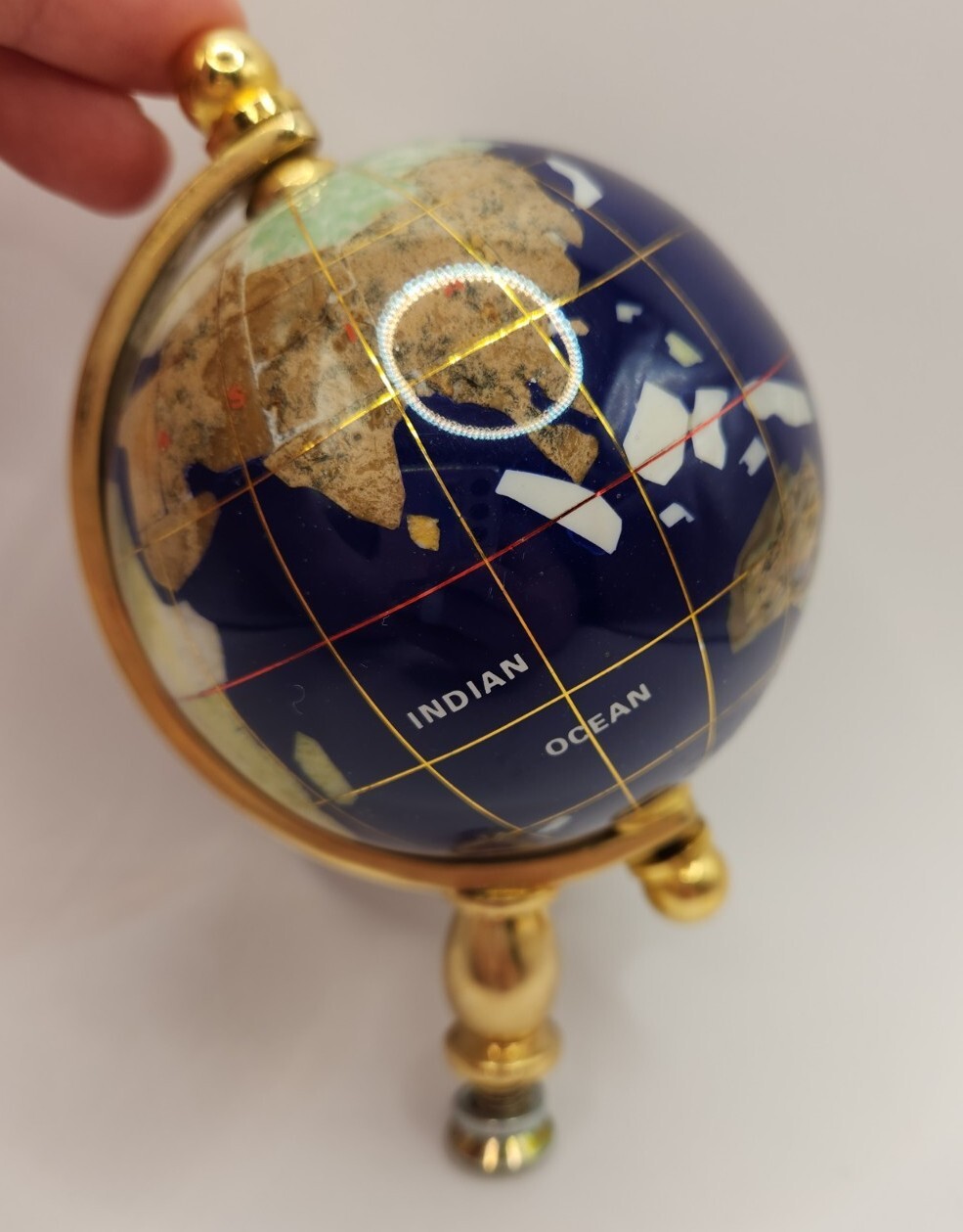 Stone & Abalone Mini 3.5" Globe--No Base
