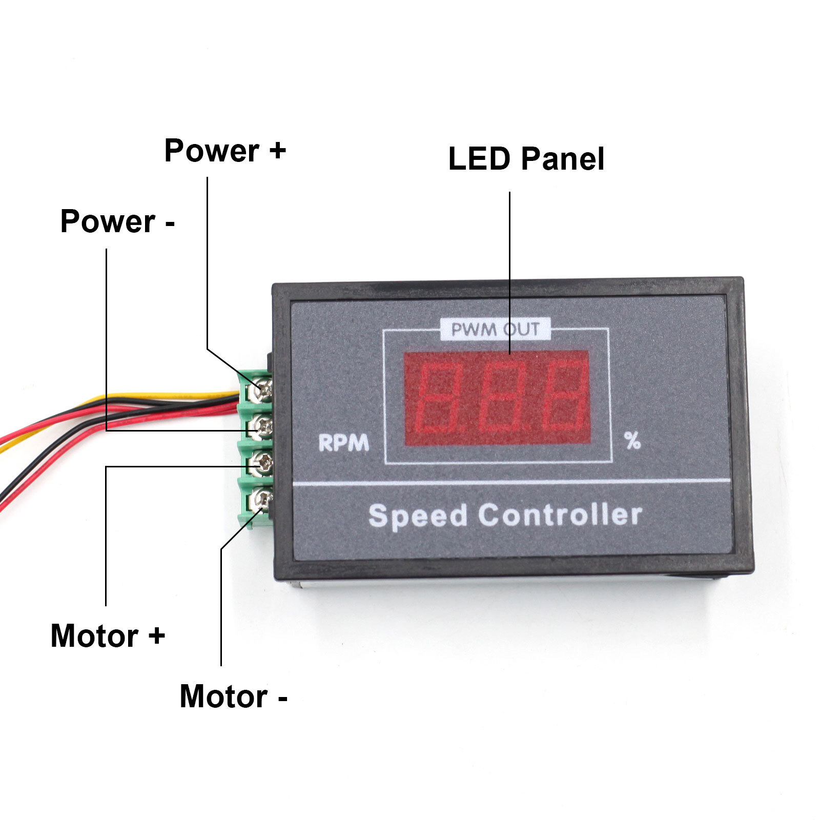 DC Motor Speed Controller PWM Control Start Stop Switch 12V 24V 36V 48V 30A