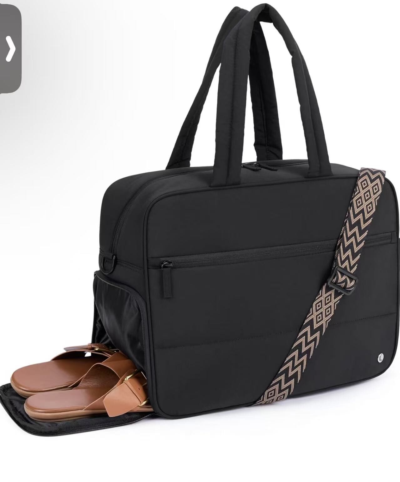 CLUCI Weekender Travel Bag for Women Puffer Tote Bag Carry On Duffle Overnight B