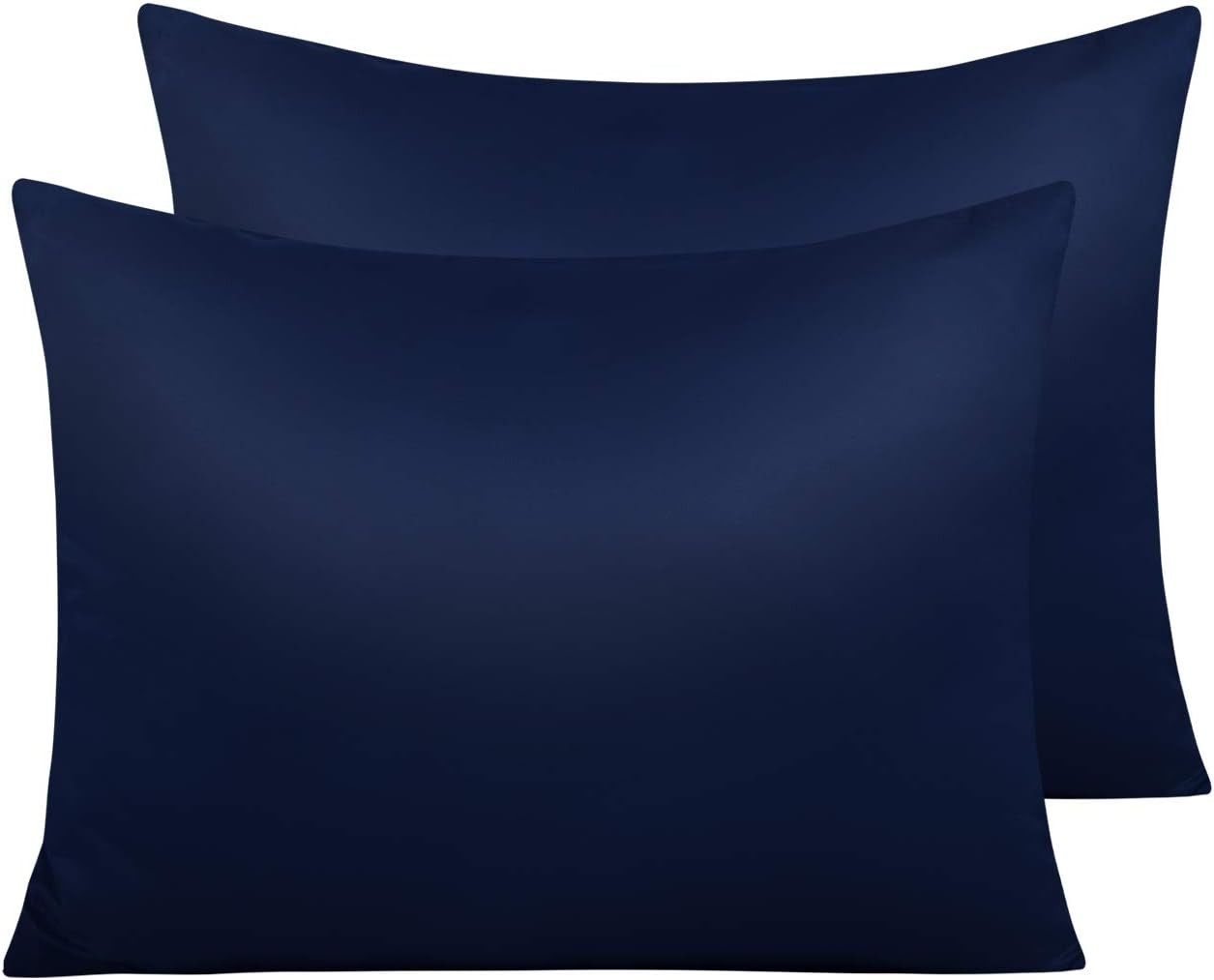 Zippered Satin Pillow Cases for Hair and Skin, Luxury Standard Hidden Zipper