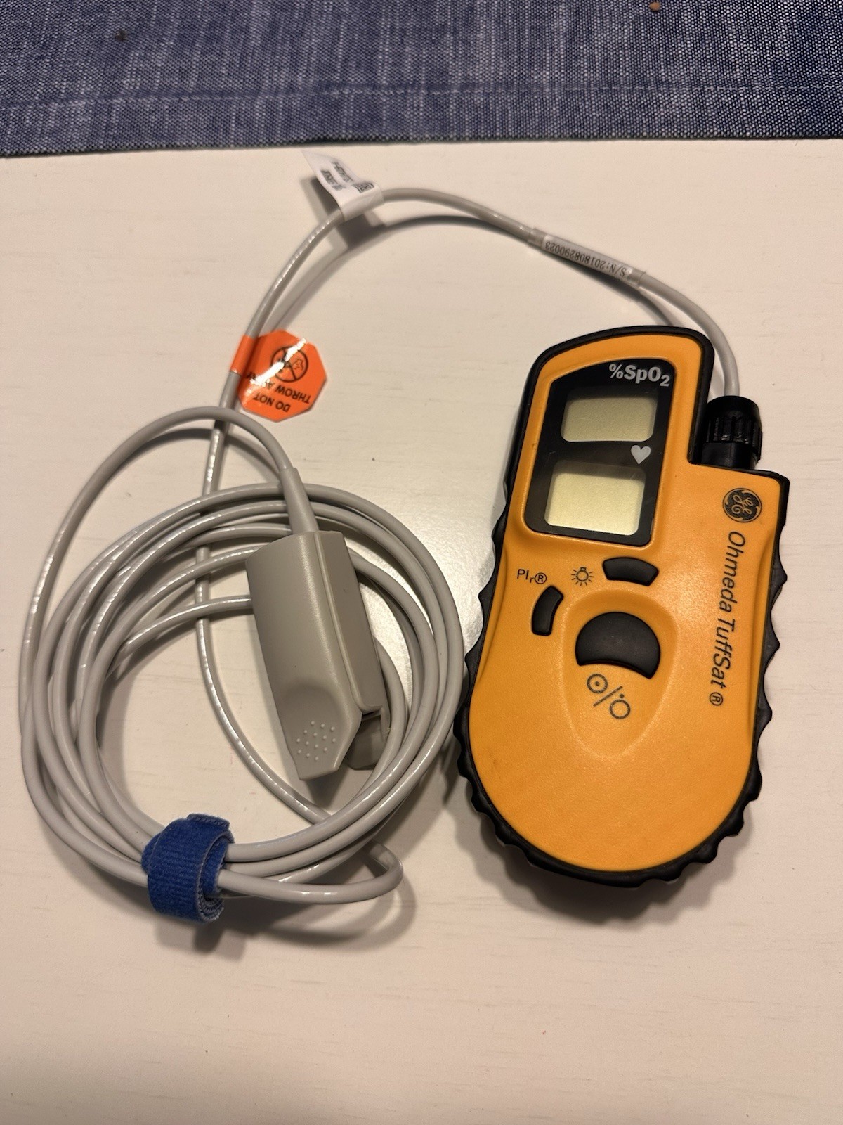 GE Datex Ohmeda SpO2 Handheld Oximeter TuffSat with New Sensor Refurbished,1Set