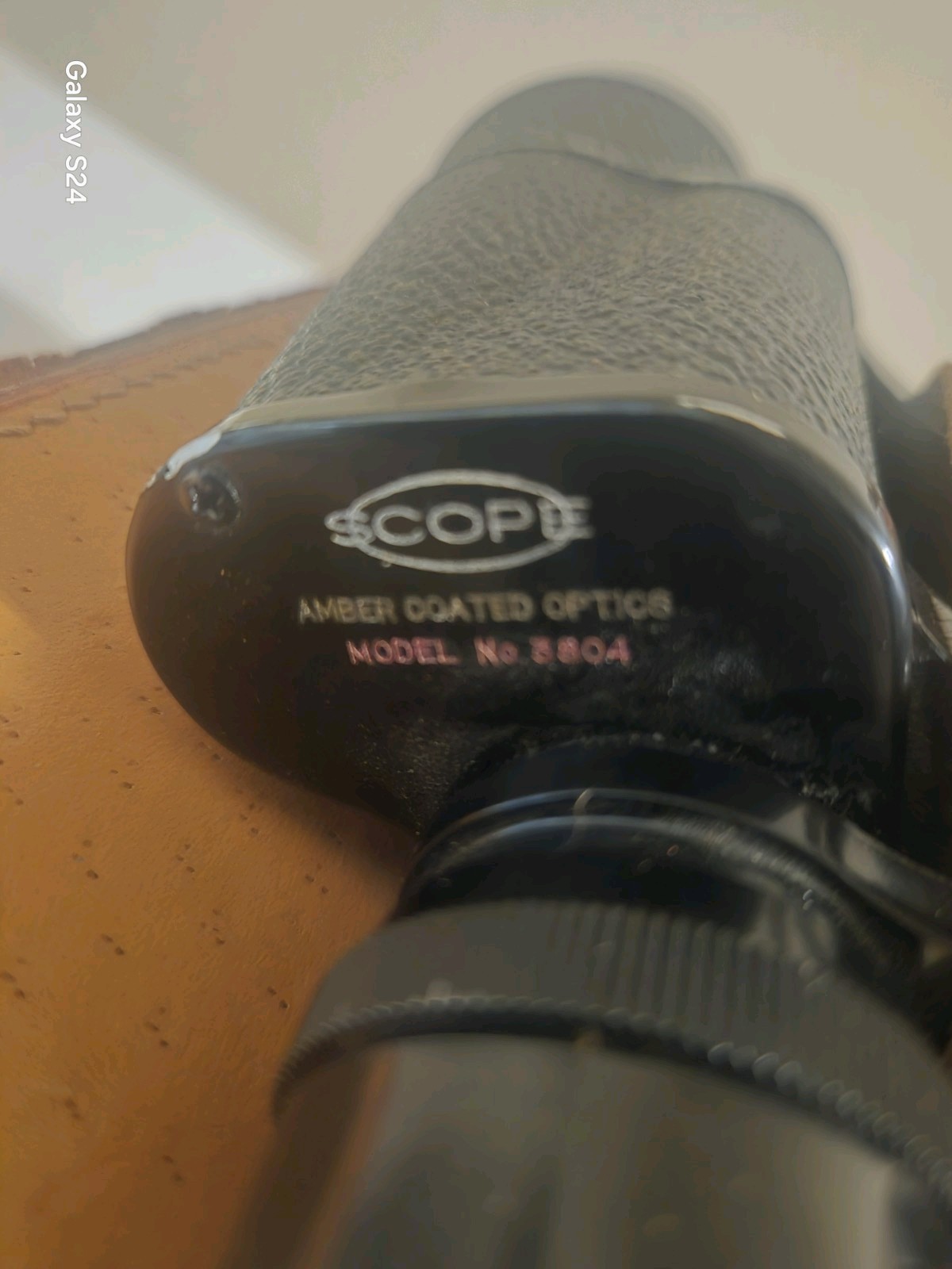 Vintage Binoculars Scope Amber Coated Optics #3804 Read Description