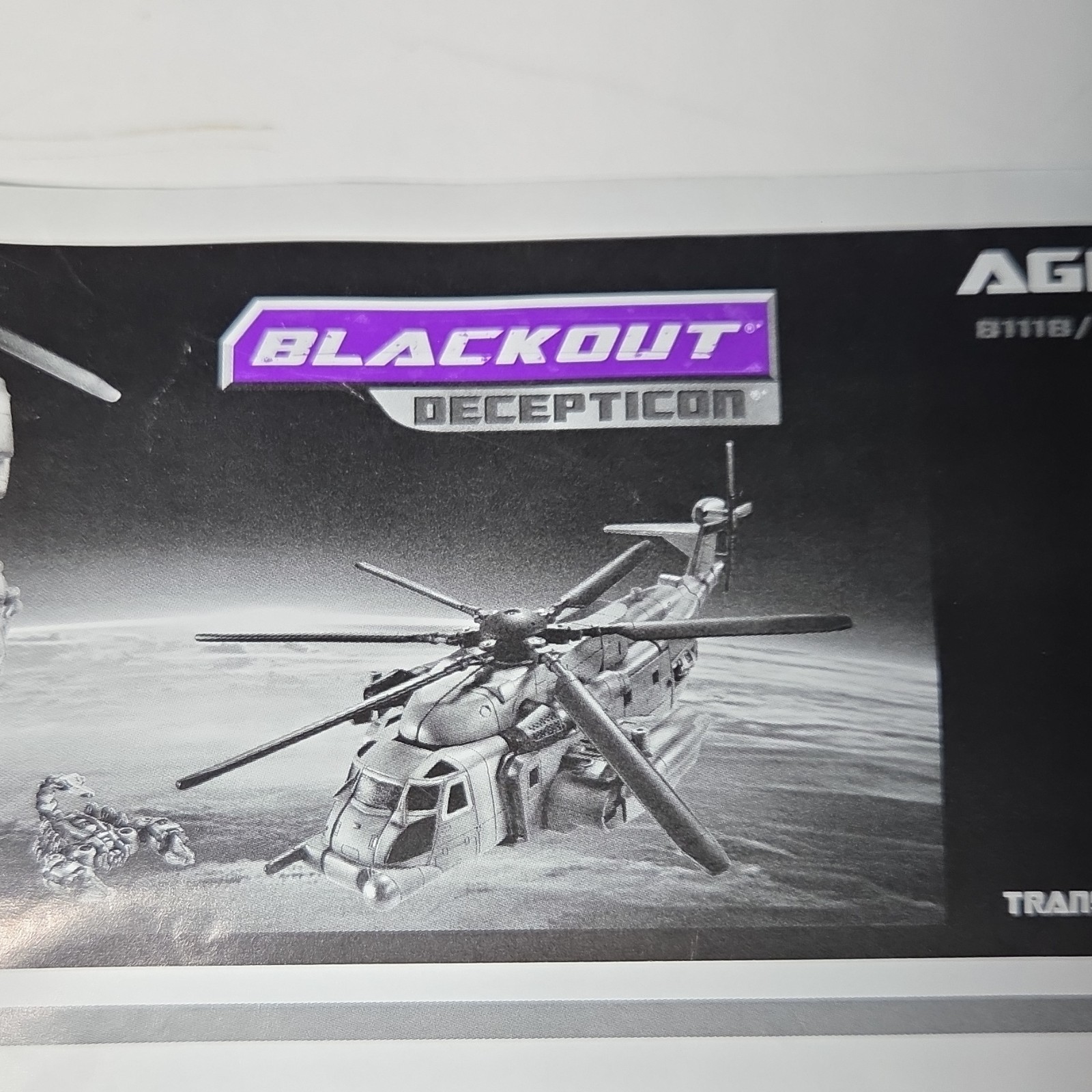 Hasbro Transformers Blackout Decepticon Instruction Manual Only