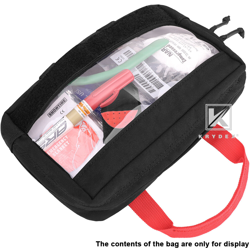 KRYDEX Clear Top Insert Pouch Medical Bag Organizer Hook & Loop for D3 Backpack