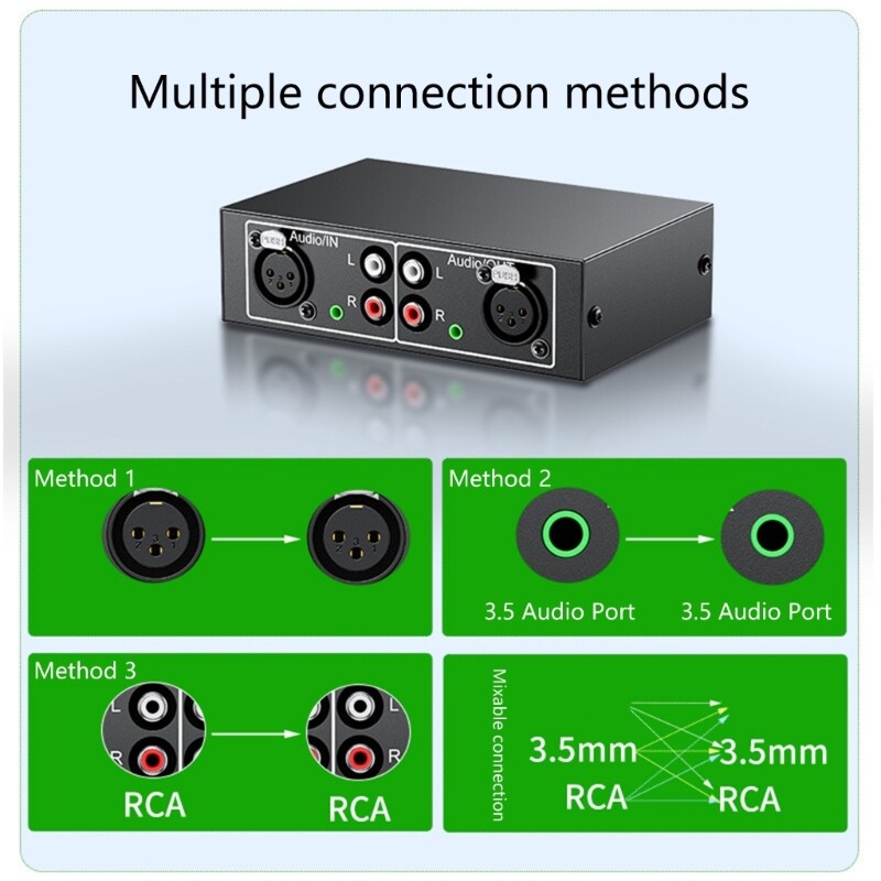 Metal RCAs L/R Audios Switches Selectors 4 Input to 1 Output for and Speaker
