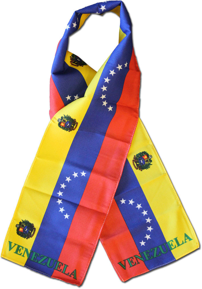 Venezuelan Coat of Arms Print Scarf *NEW* One-Size Venezuelan Flag Stole Wrap