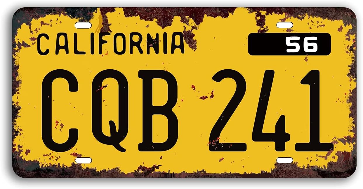 Christine 1958 Plymouth Fury Prop Replica Metal Stamped License Plate, Vintage D
