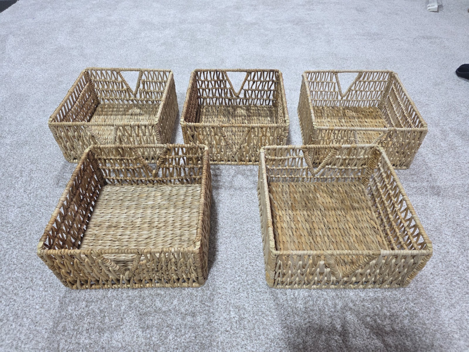 Ikea Wicker Rattan Basket Storage Basket - Foldable