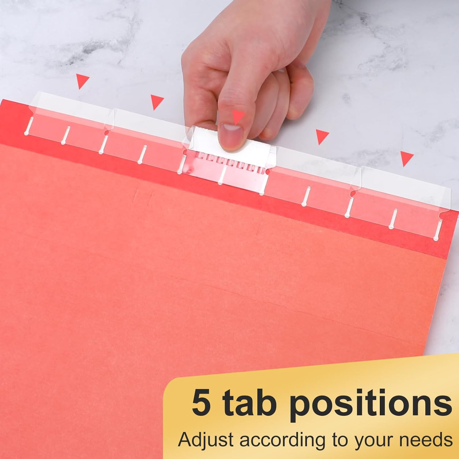 Hanging File Folders, 50 Pack Letter Size Hanging File Folders with 1/5-Cut Tabs