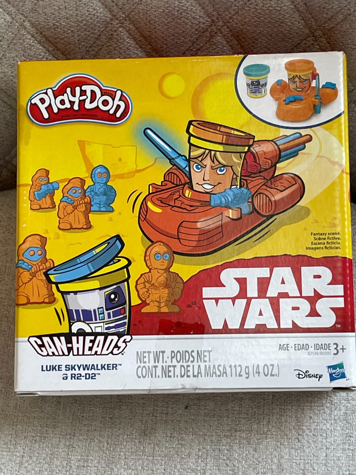 PLAY-DOH STAR WARS CAN-HEADS LUKE SKYWALKER & R2-D2 PLAYSET NEW IN BOX