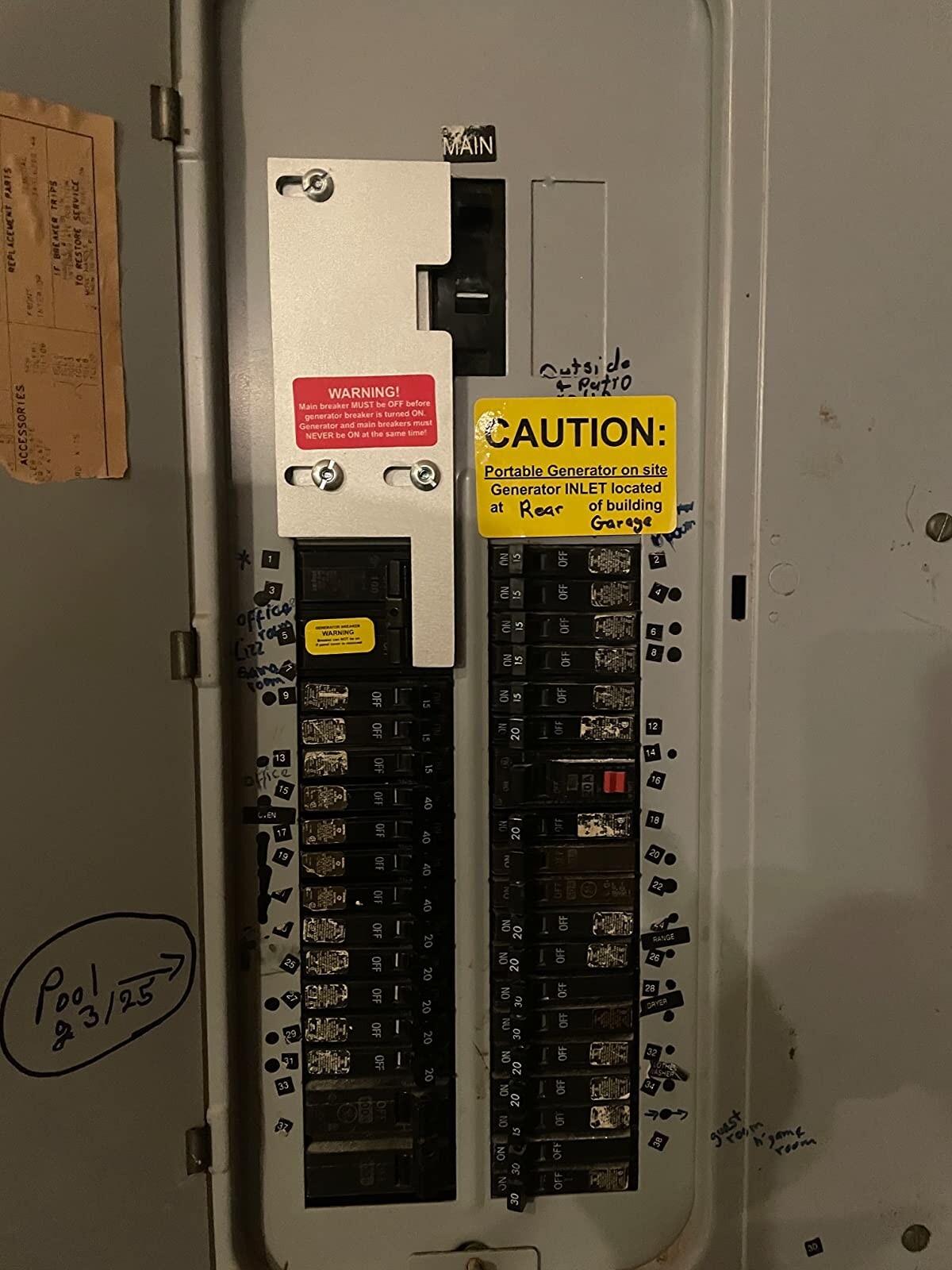 Generator Interlock Kit for GE Electrical Vertical Main Breaker 150A/ 200A Panel