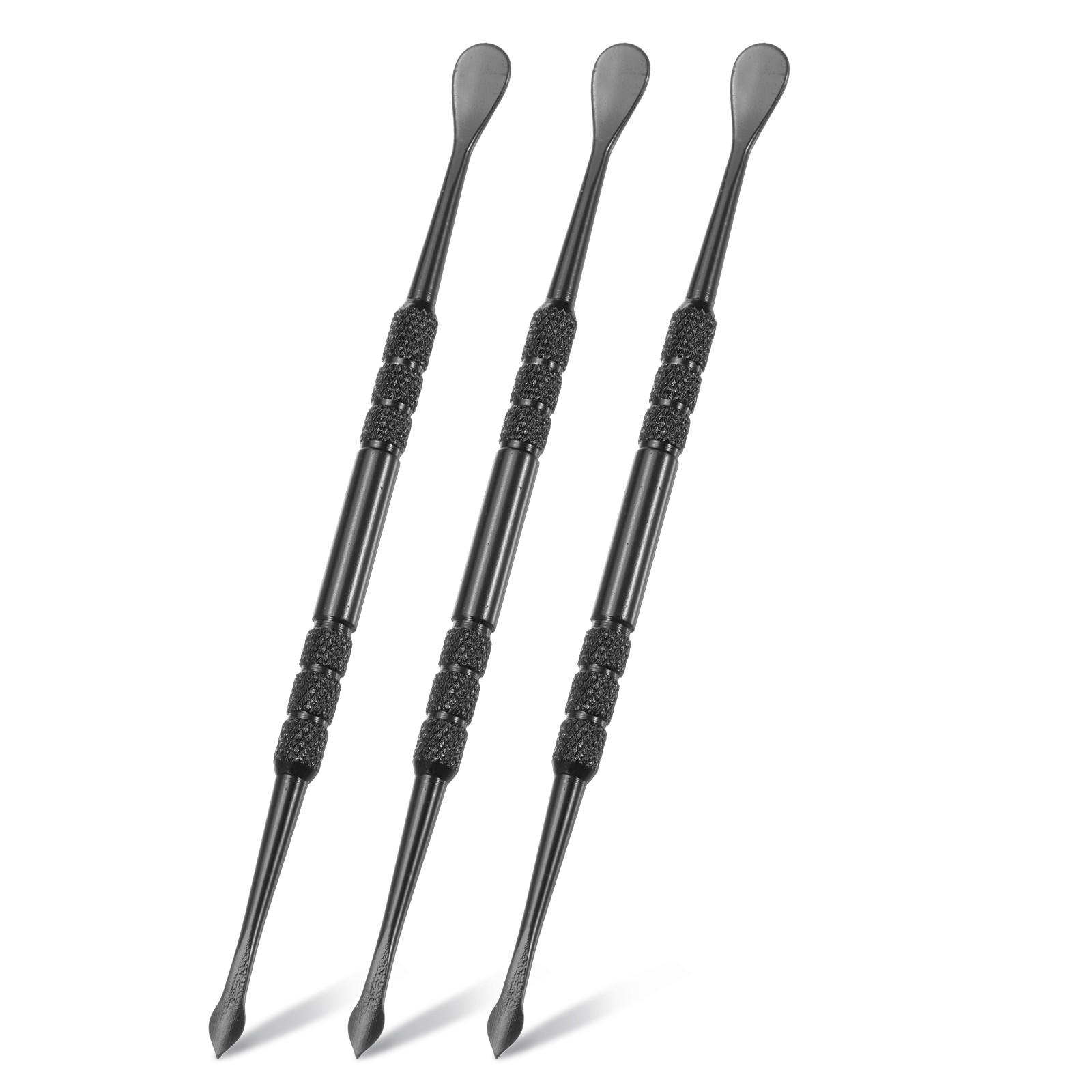 3 Pcs Stainless Steel Double-Headed Wax Carving Tools 4.6 Inch, Black
