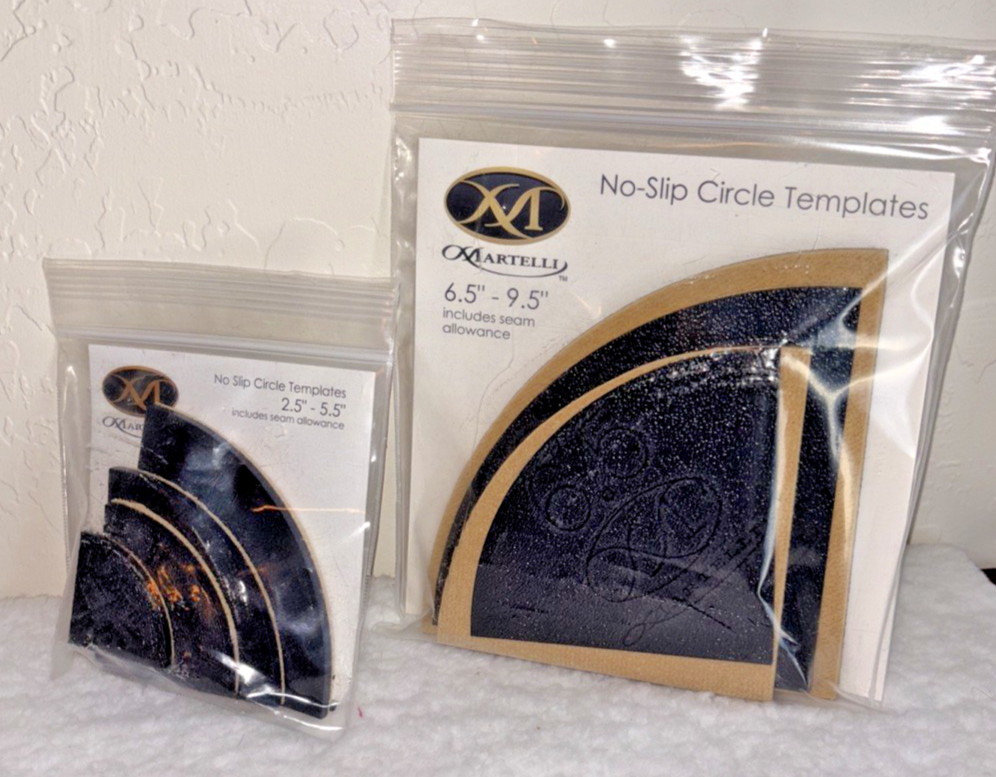 MARTELLI No-slip CIRCLE  Quilting Templates  - Lot Of 2 ~FREE shipping