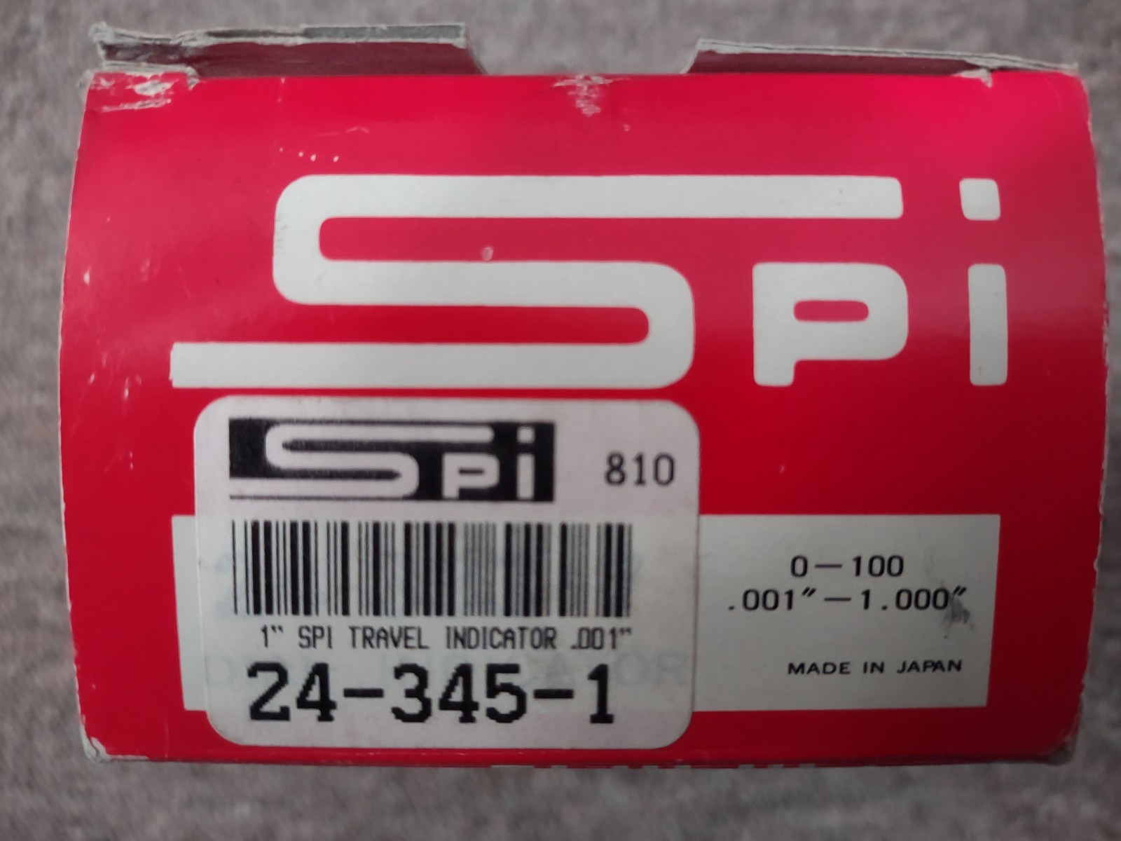 SPI 24-345-1  Dial Drop Indicator: 1" Range - 0.001-1.000 Reading