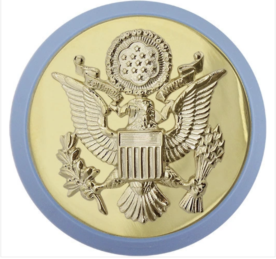 GENUINE U.S. ARMY CAP DEVICE: ENLISTED - INFANTRY BLUE DISC