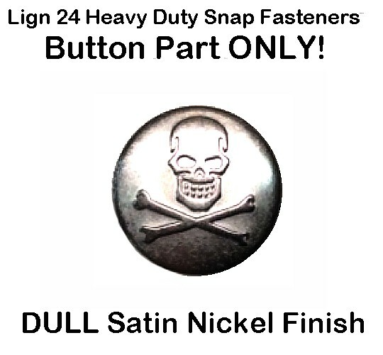 20 sets Dull Nickel Finish ~ SKULL Leather SNAP FASTENERS with tools