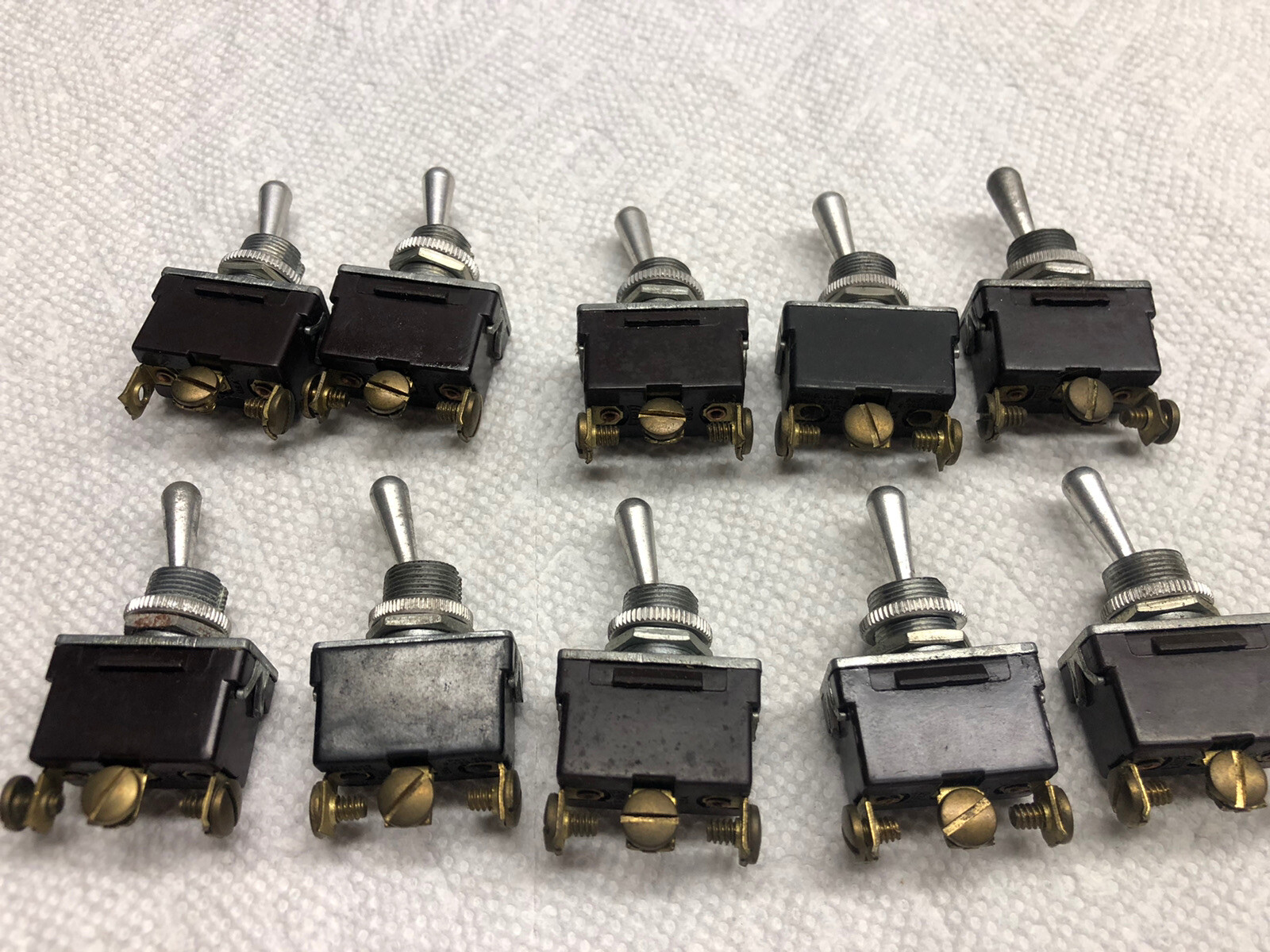 (10) eagle electric SPDT center off toggle switches #4468