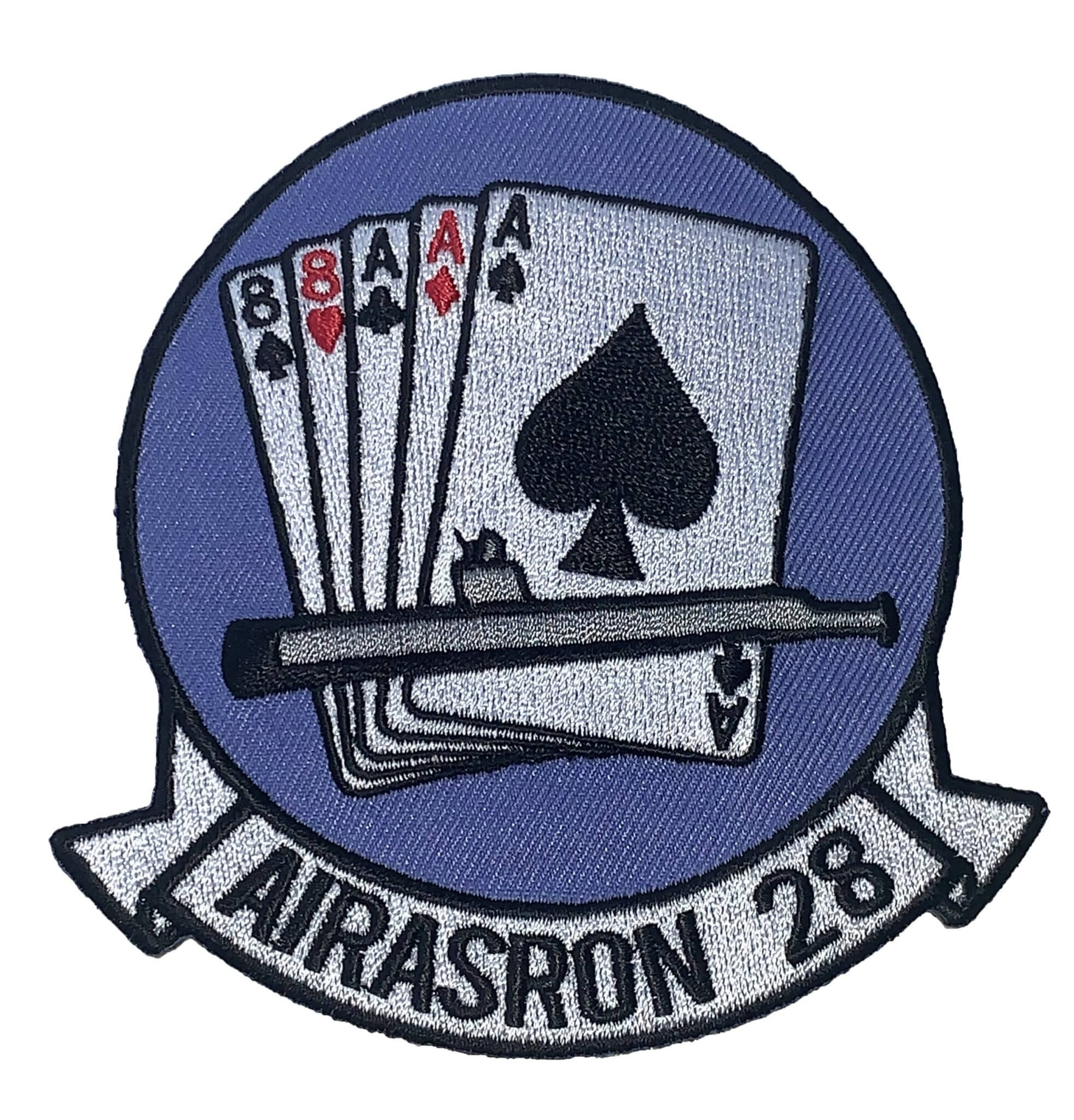 VS-28 Gamblers Squadron Patch – Plastic Backing, 4 in