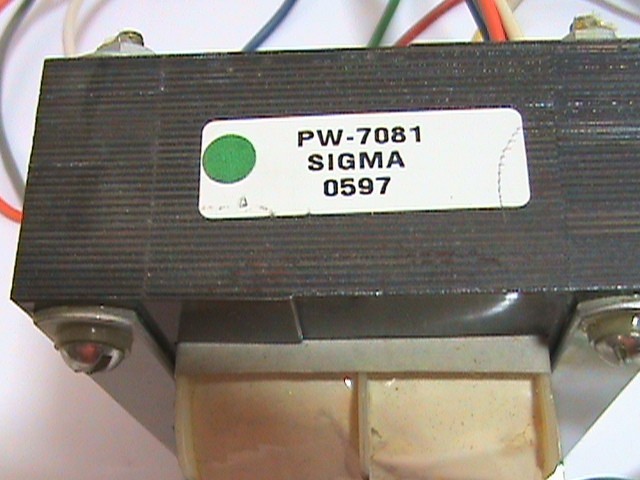 Sigma PW-7081 0597 Transformer