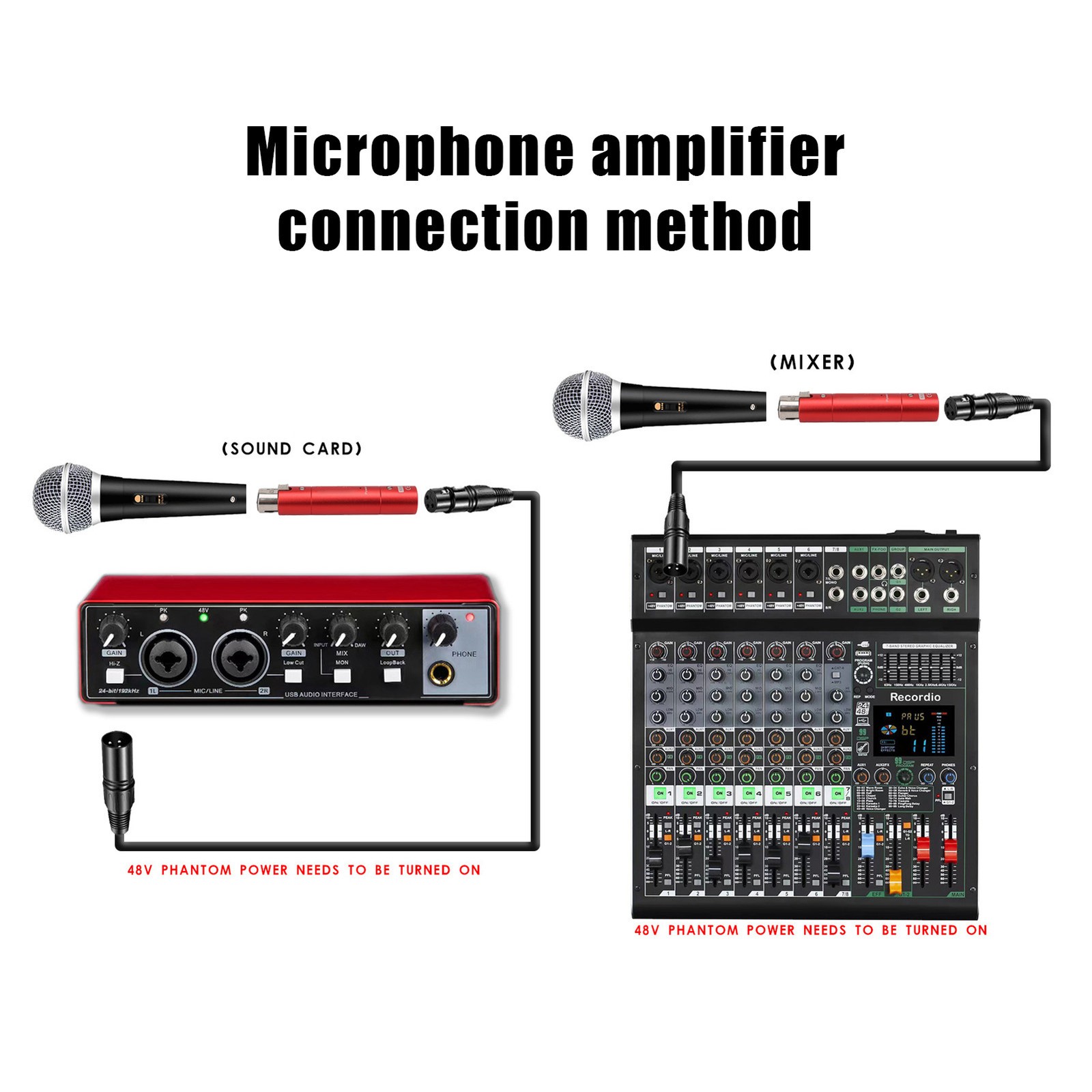 Dynamic Active Microphone Preamp High Gain 28dB For Broadcasting Trending