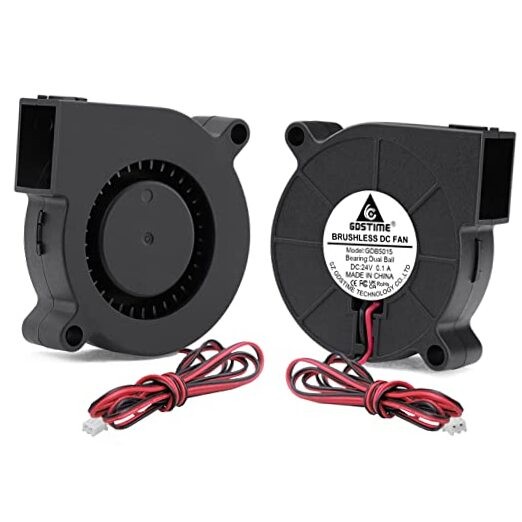2Pcs 50mm 5015 Blower Fan 24V Brushless Dual Ball 24V-Dual Ball-39 inches