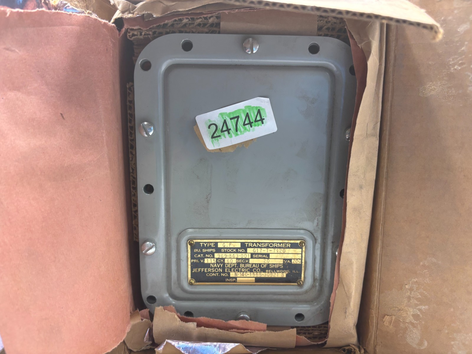Jefferson Electric G17-T-7120 Type G.F Step Down Transformer  200VA