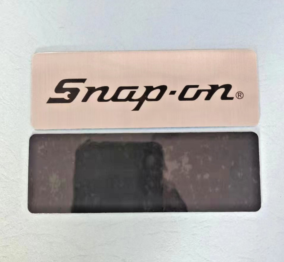 4 inch SNAP-ON TOOLBOX LOGO Vise Badges Aluminum Emblem Adhesive Decal Sticker